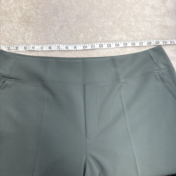 Athleta Endless High Rise Pant Womens Sz 18 Moss Green Stretch Zip Pocket Travel - Picture 7 of 11